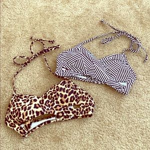 Set of 2 XS VS PINK Halter Bikini Tops
